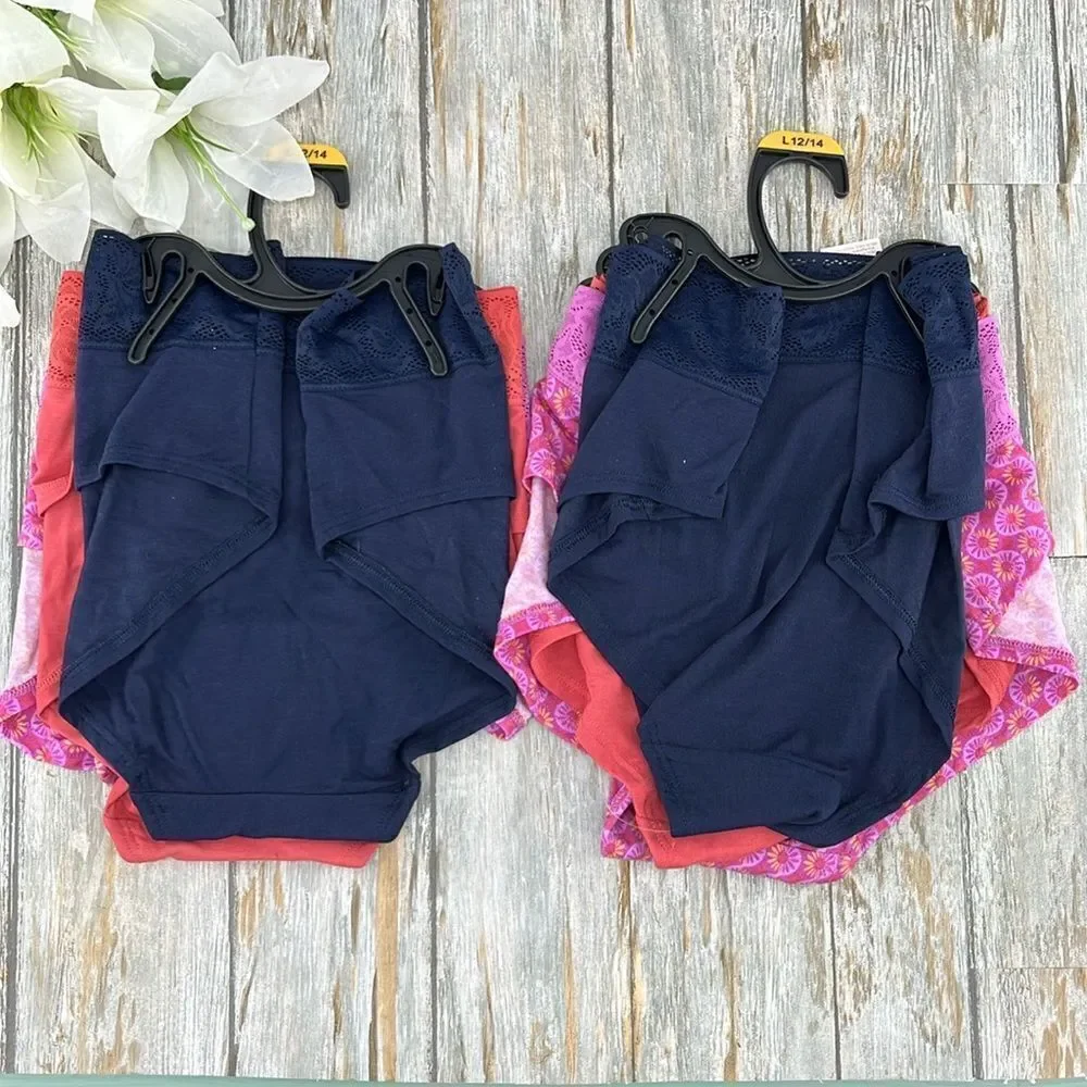 Women's Modal and Lace Hipster Panties Underwear Briefs 2, 3-Packs Size L
